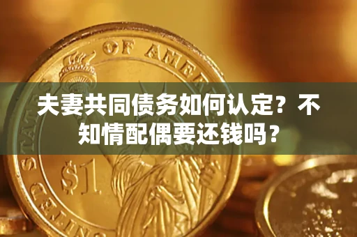 北京夫妻共同债务如何认定？不知情配偶要还钱吗？