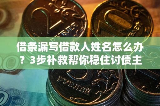北京借条漏写借款人姓名怎么办？3步补救帮你稳住讨债主动权