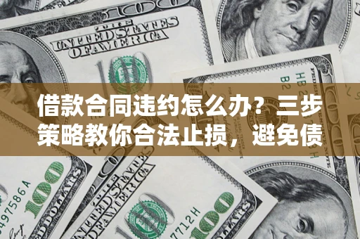 北京借款合同违约怎么办？三步策略教你合法止损，避免债务危机升级
